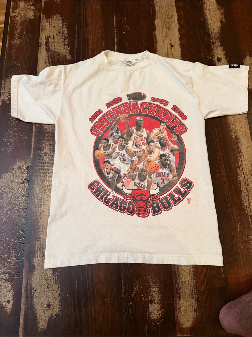 Vintage 1996 Chicago Bulls Michael Jordan NBA Championship Starter T Shirt